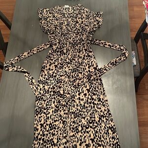 Cheetah ankle dress
